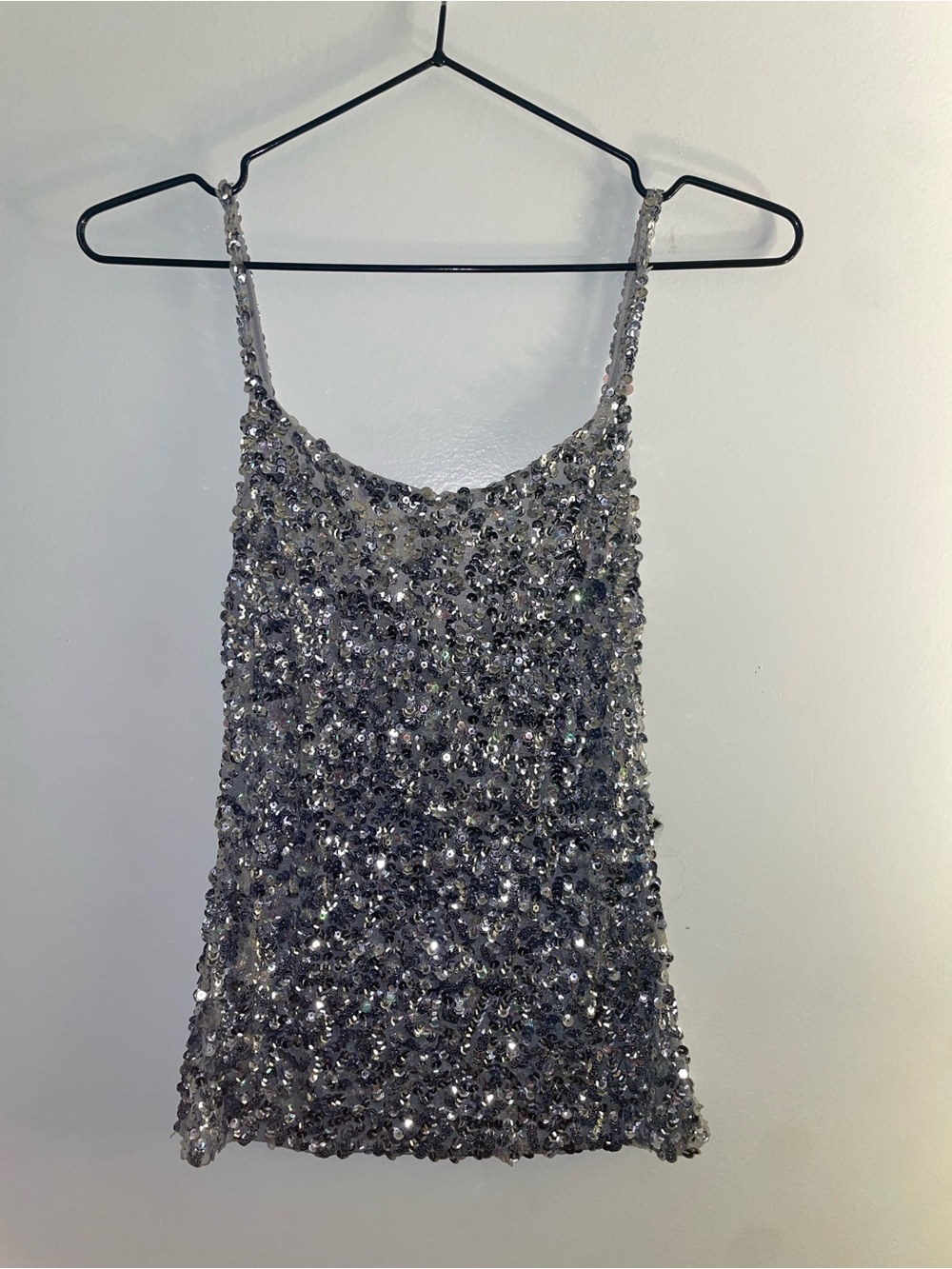 Vintage 90’s Silver Sequin Cami Top